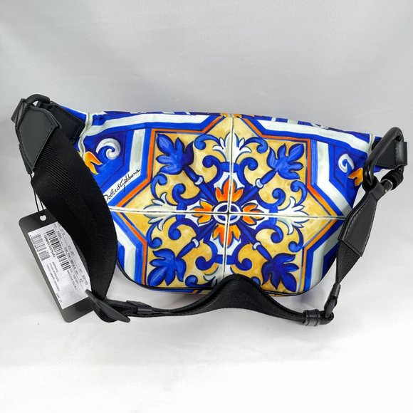 Dolce & Gabbana Nylon Fanny Pack with Maiolica Print - Blue, NWT and never used - Picture 5 of 14